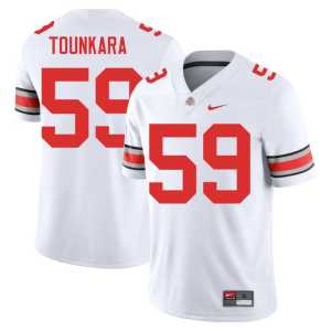 Ahmed Tounkara Embroidery White Men's Ohio State College Football #59 Jerseys 713146-254 - Image 1