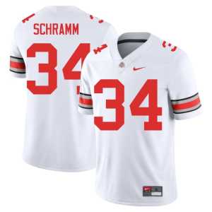 Brennen Schramm College Football #34 OSU Buckeyes Mens Game White Jersey 940180-586 - Image 1