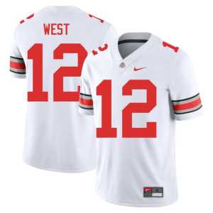 Bryce West Game College Football White Buckeye Nation #12 Men Jersey 724943-480 - Image 1