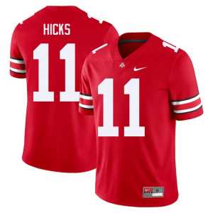 C.J. Hicks #11 Men Scarlet Go Bucks Stitched College Football Jersey 544782-511 - Image 1