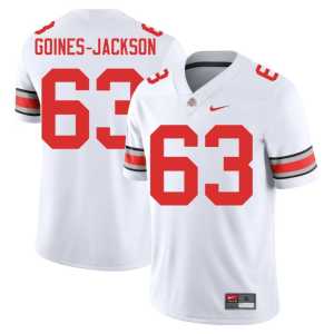 Julian Goines-Jackson #63 Ohio State White College Football Men's Limited Jersey 766887-310 - Image 1