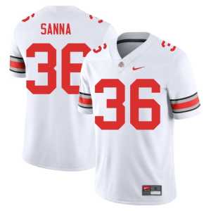 CJ Sanna White Mens The Buckeyes College Football Embroidery #36 Jersey 560599-581 - Image 1