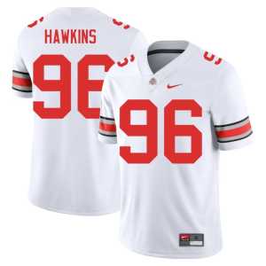 Connor Hawkins Embroidery White Ohio State Buckeyes #96 Mens College Football Jersey 536984-661 - Image 1