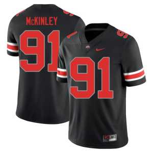 Darryus McKinley Blackout Men's College Football #91 The Fighting Buckeyes Replica Jerseys 725232-169 - Image 1