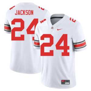 Ja'Kobi Jackson White #24 College Football The Buckeyes Men's 2025-26 Jerseys 819505-620 - Image 1