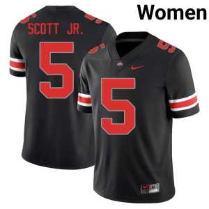Aaron Scott Jr. Womens Blackout Player Go Bucks #5 College Football Jersey 175088-854 - Image 1