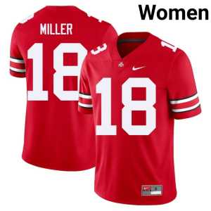 Bodpegn Miller Womens #18 Ohio State Buckeyes Limited Scarlet College Football Jersey 720677-941 - Image 1