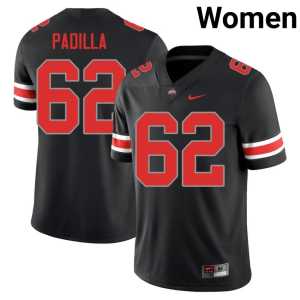 Joshua Padilla Womens Blackout College Football #62 Player Buckeye Nation Jerseys 919589-917 - Image 1