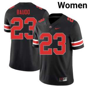Nolan Baudo Blackout College Football OSU Buckeyes #23 Women Player Jerseys 761822-856 - Image 1