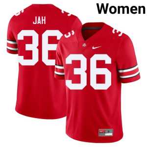 Omar Jah #36 Womens College Football Scarlet Alumni Buckeye Nation Jersey 255912-351 - Image 1