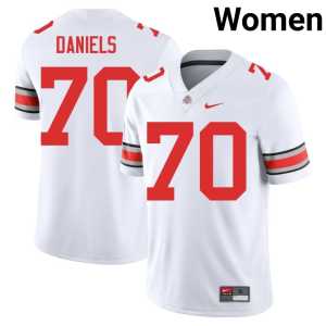 Phillip Daniels Women #70 OSU College Football White Alumni Jersey 251066-426 - Image 1