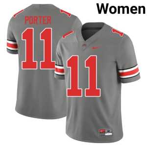 Quincy Porter Grey #11 Women 2025 College Football OSU Buckeyes Jersey 494518-921 - Image 1