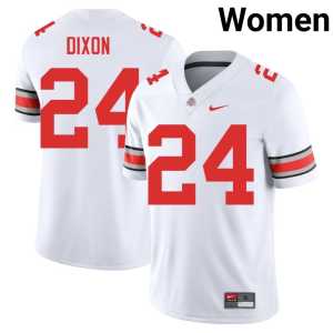 Sam Dixon College Football OSU Buckeyes White #24 2025 Womens Jersey 537937-184 - Image 1