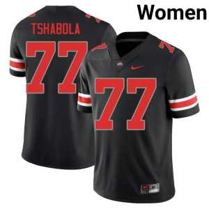 Tegra Tshabola #77 Blackout College Football Ohio State Women Embroidery Jerseys 650122-111 - Image 1