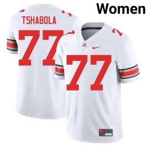 Tegra Tshabola #77 Game College Football Women OSU White Jerseys 956025-642 - Image 1