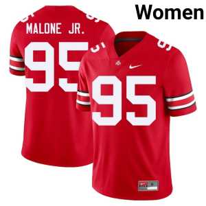 Tywone Malone Jr. OSU Buckeyes Scarlet #95 Women's College Football Game Jerseys 963883-157 - Image 1