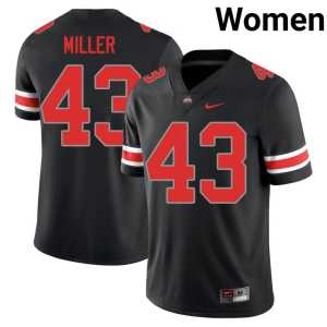 Amar'e Miller Women's NCAA #43 College Football Blackout Ohio State Buckeyes Jersey 730540-323 - Image 1