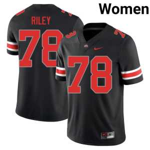 Max Riley NCAA Women's #78 College Football The Fighting Buckeyes Blackout Jersey 370305-817 - Image 1