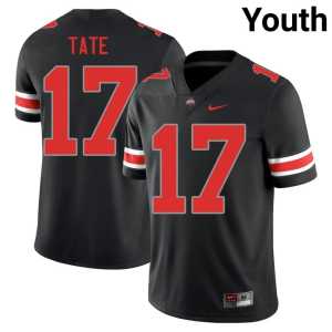 Carnell Tate NCAA Blackout College Football OSU Buckeyes #17 Youth Jerseys 113508-661 - Image 1