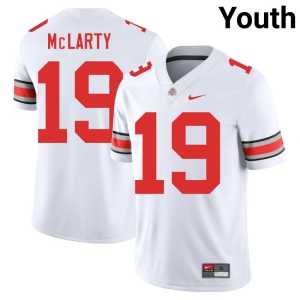 Nick McLarty Player Youth White #19 Ohio State Buckeyes College Football Jerseys 819192-642 - Image 1