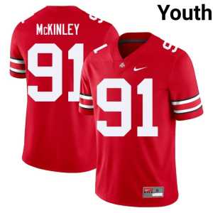 Darryus McKinley #91 Scarlet College Football Youth OSU Buckeyes NCAA Jerseys 968668-659 - Image 1