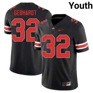 Kaden Gebhardt #32 Blackout Embroidery Youth College Football The Buckeyes Jerseys 960990-340 - Image 1